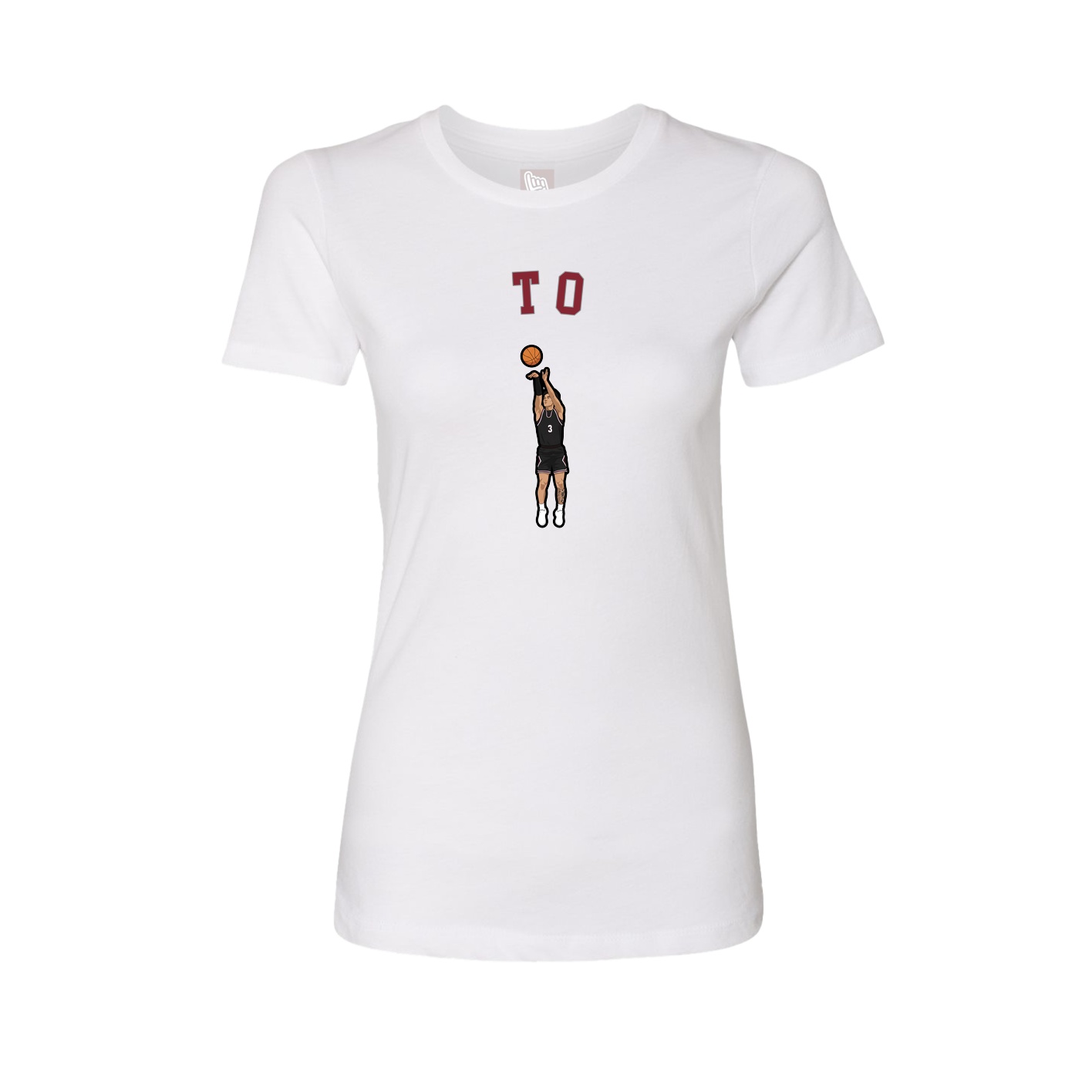 Fitted Women's Tee — Shirsey Arch in White