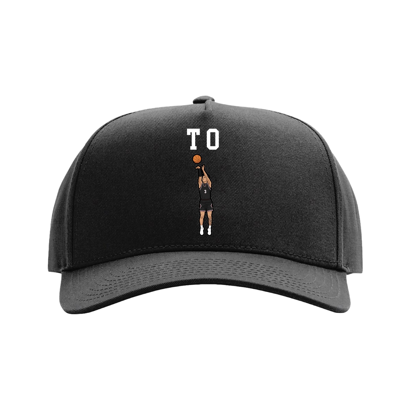 Full Fabric Five-Panel Champ Cap — Shirsey in Black