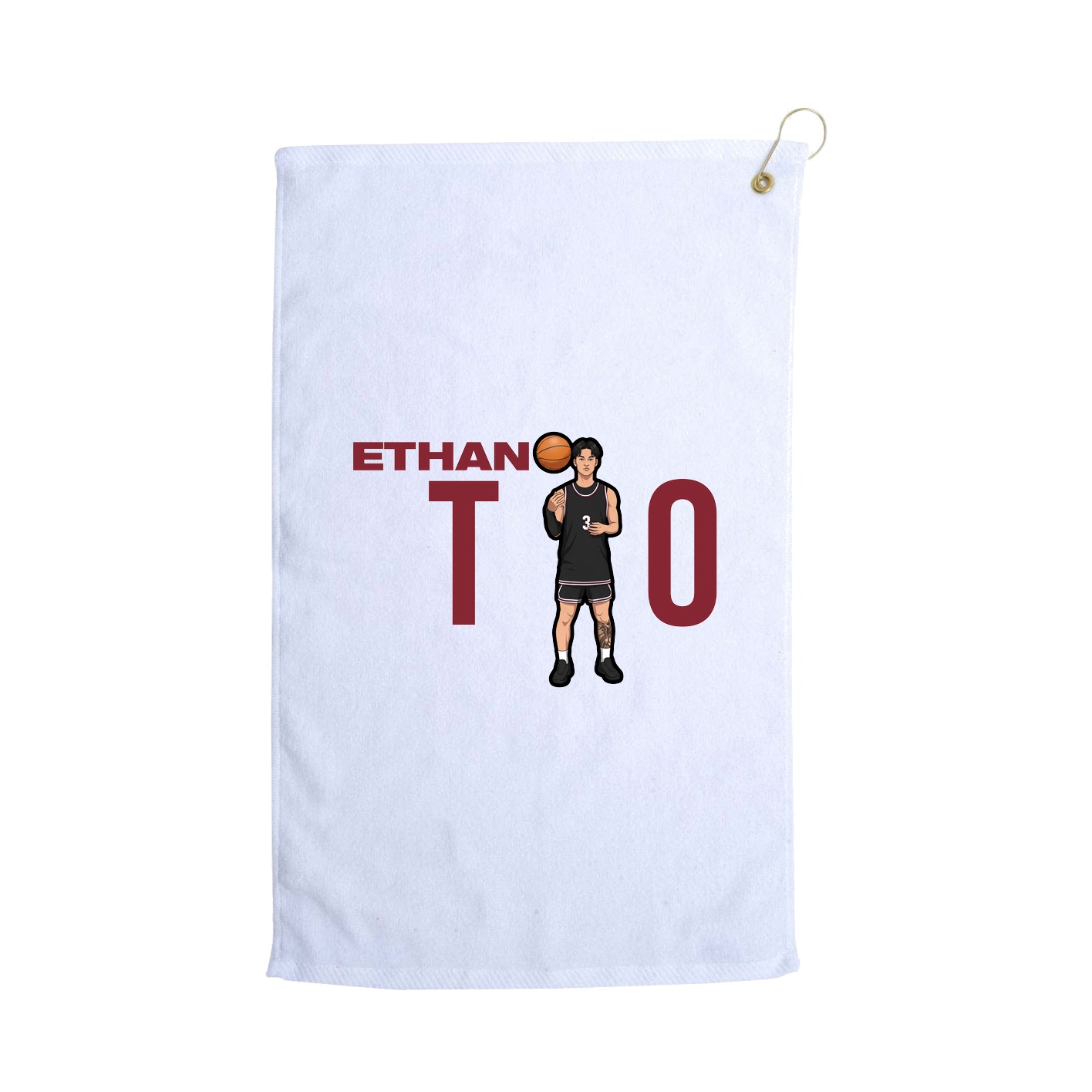 Golf Towel — Player Name in White