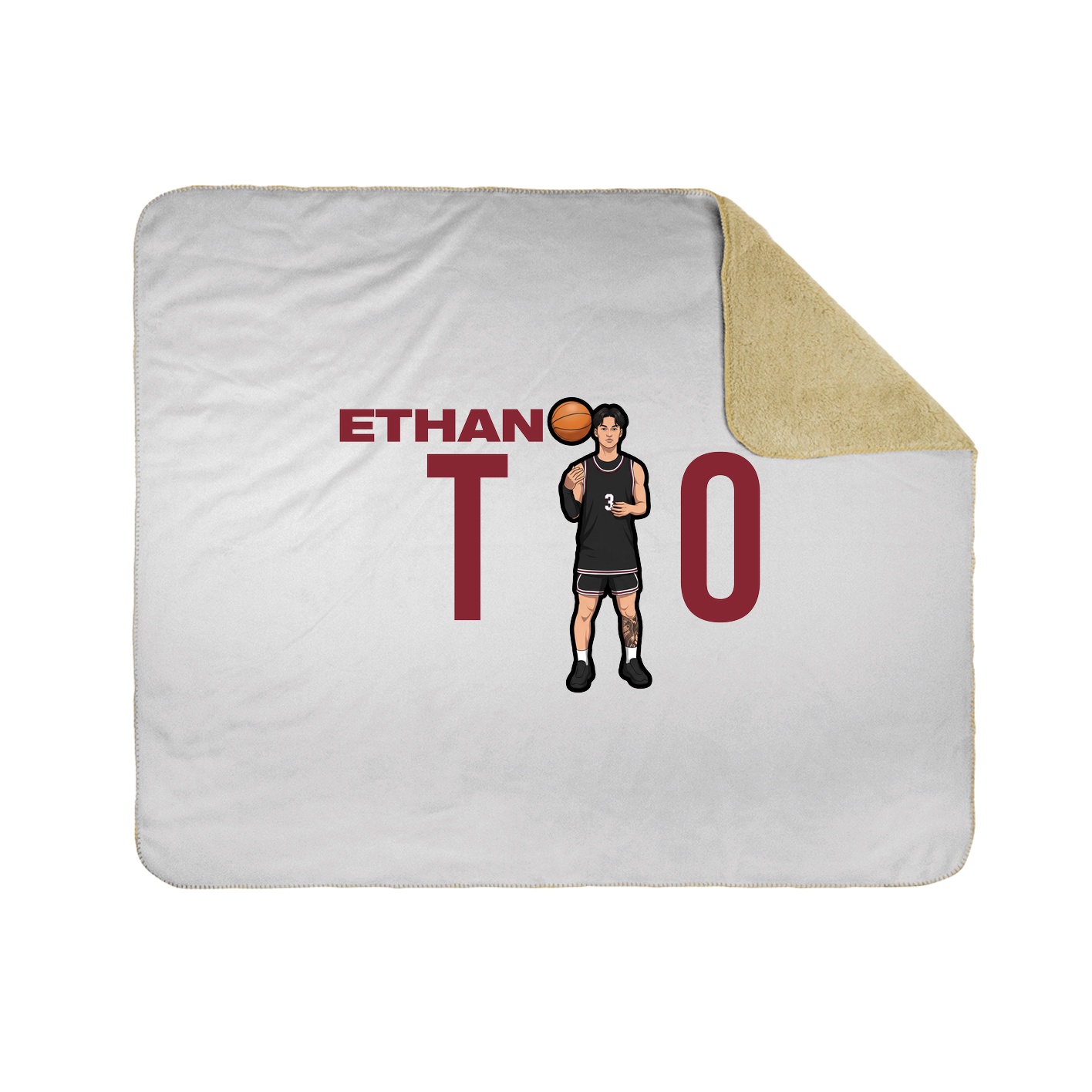 Throw Blanket — Player Name in White