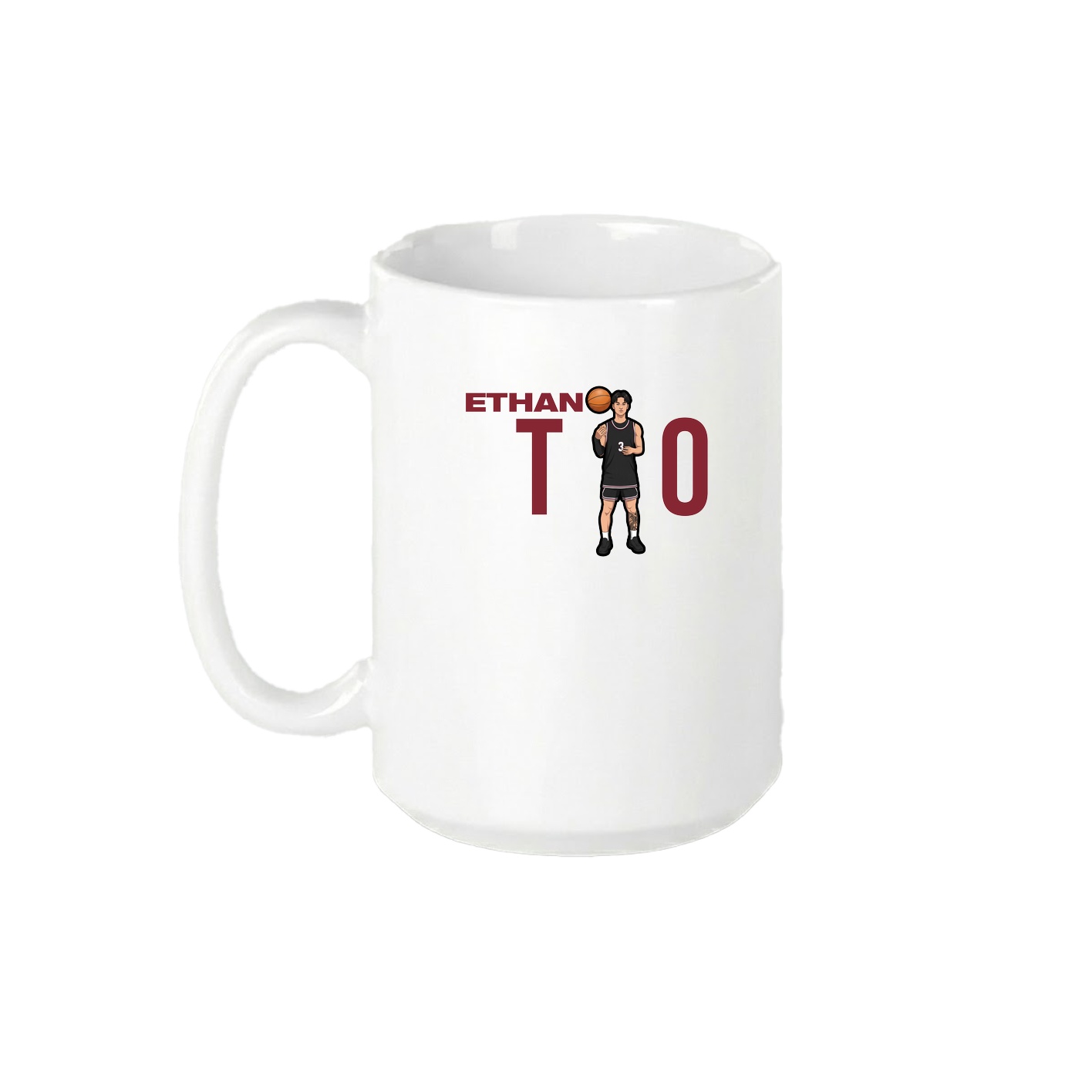 15oz Coffee Mug — Player Name in White