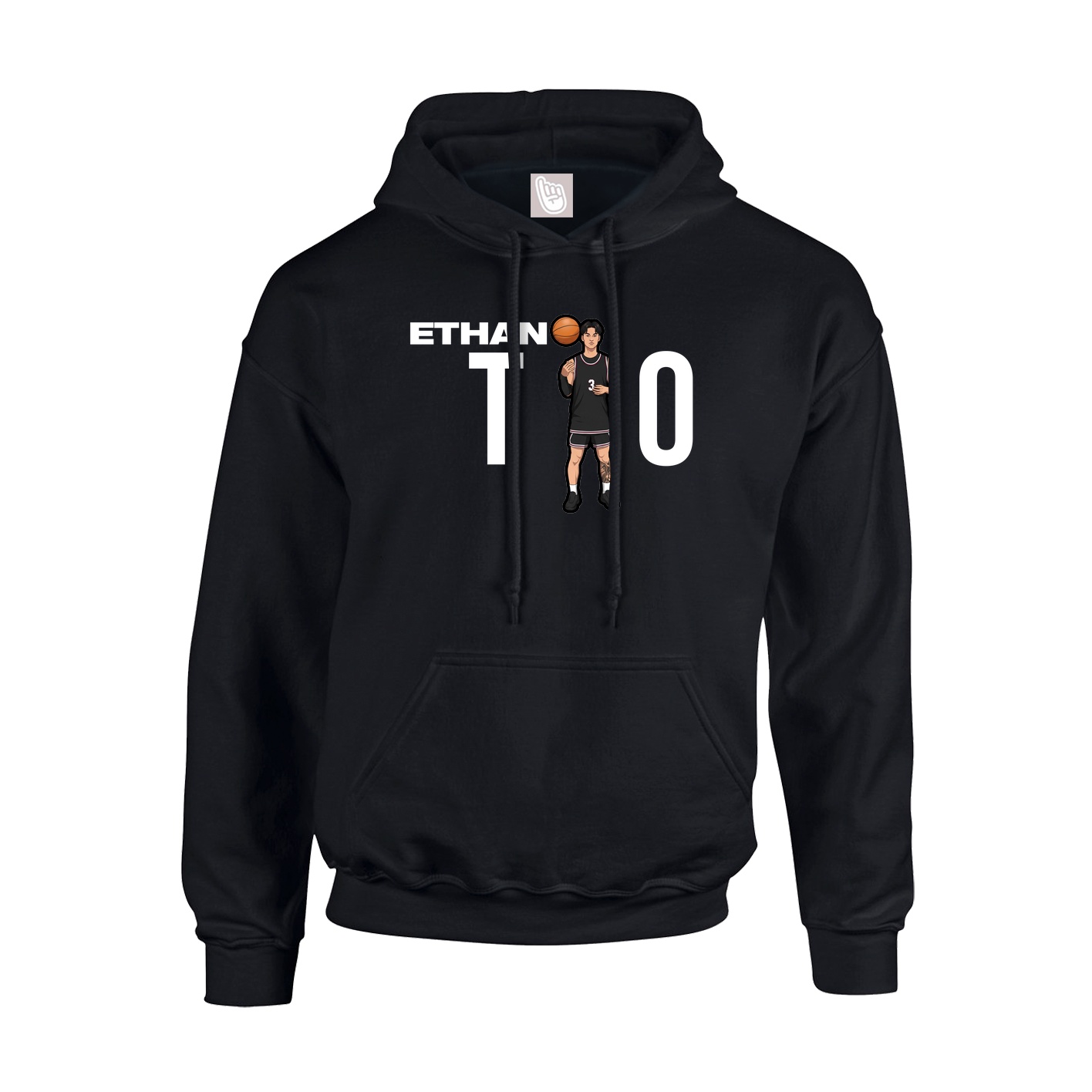 Hoodie — Player Name in Black