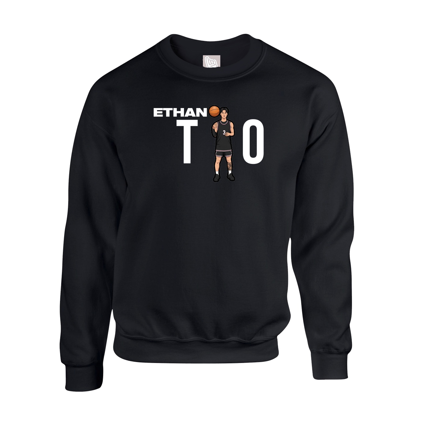 Fleece Crew — Player Name in Black