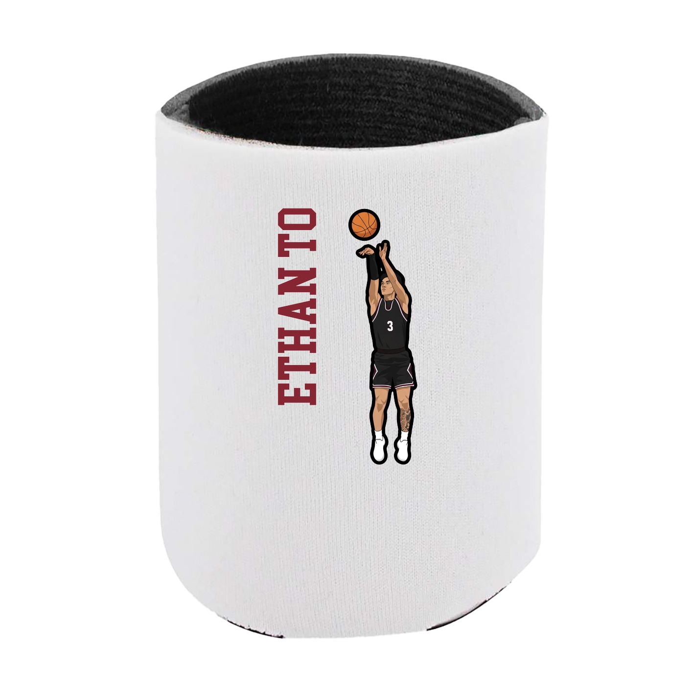 Can Holder — Name Vertical in White