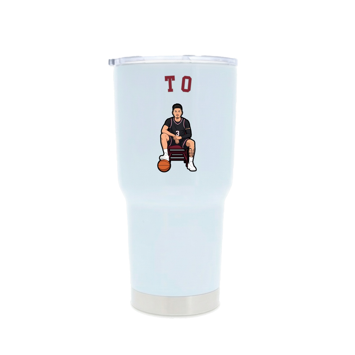 30oz Stainless Steel Tumbler — Shirsey Arch in White