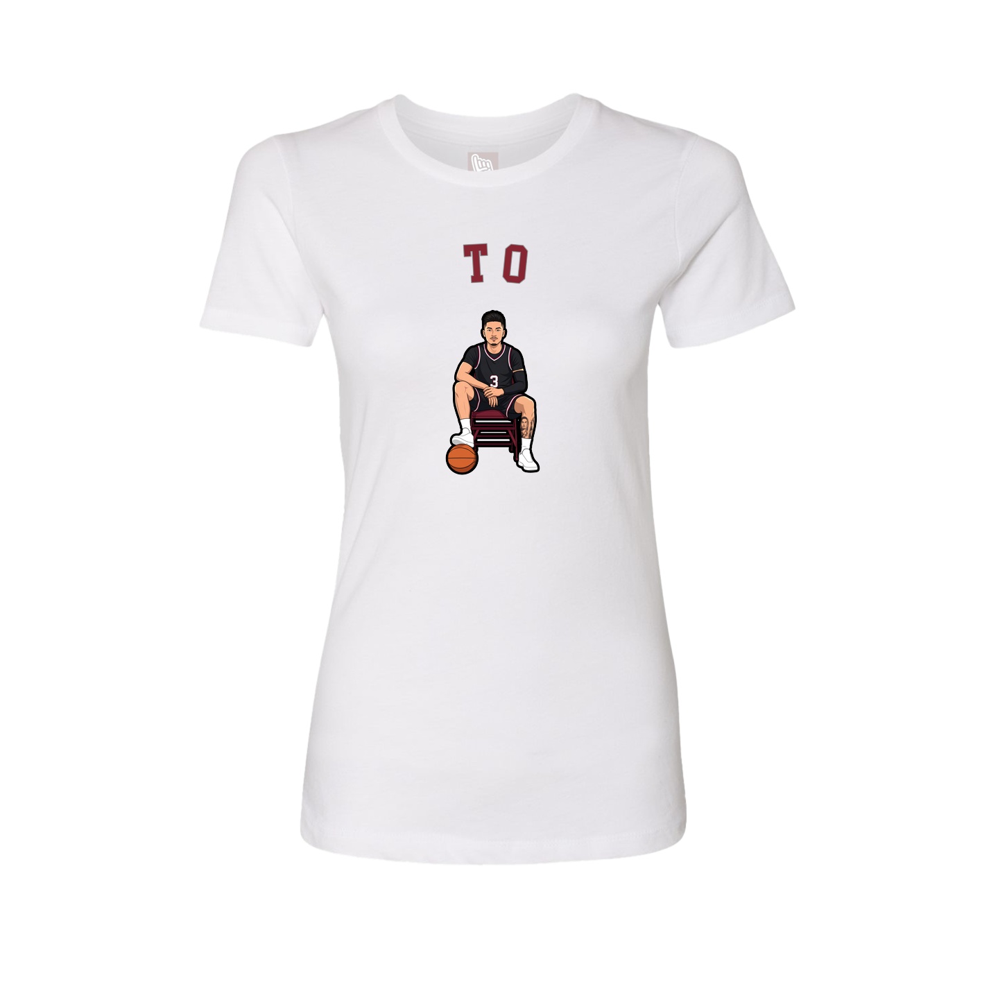 Fitted Women's Tee — Shirsey Arch in White