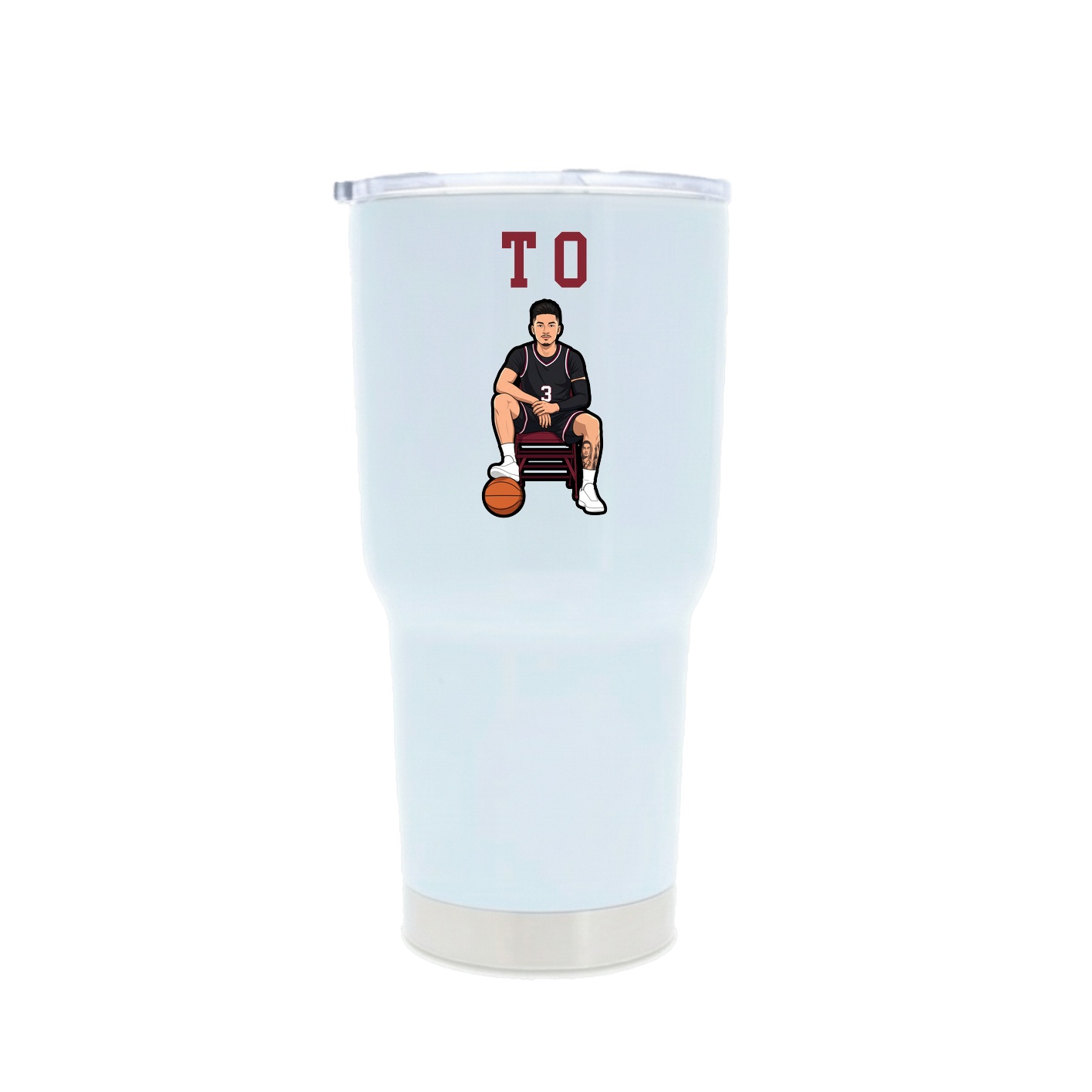 30oz Stainless Steel Tumbler — Shirsey in White
