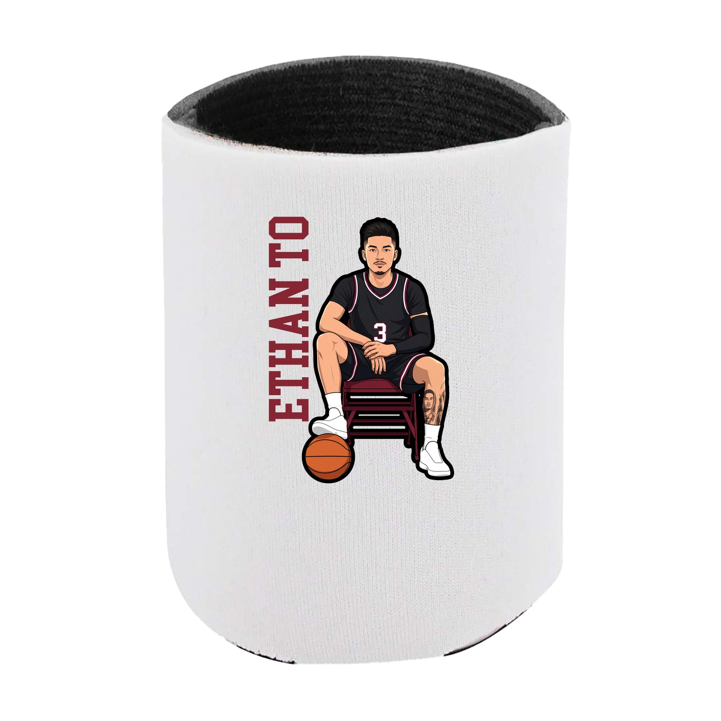 Can Holder — Name Vertical in White