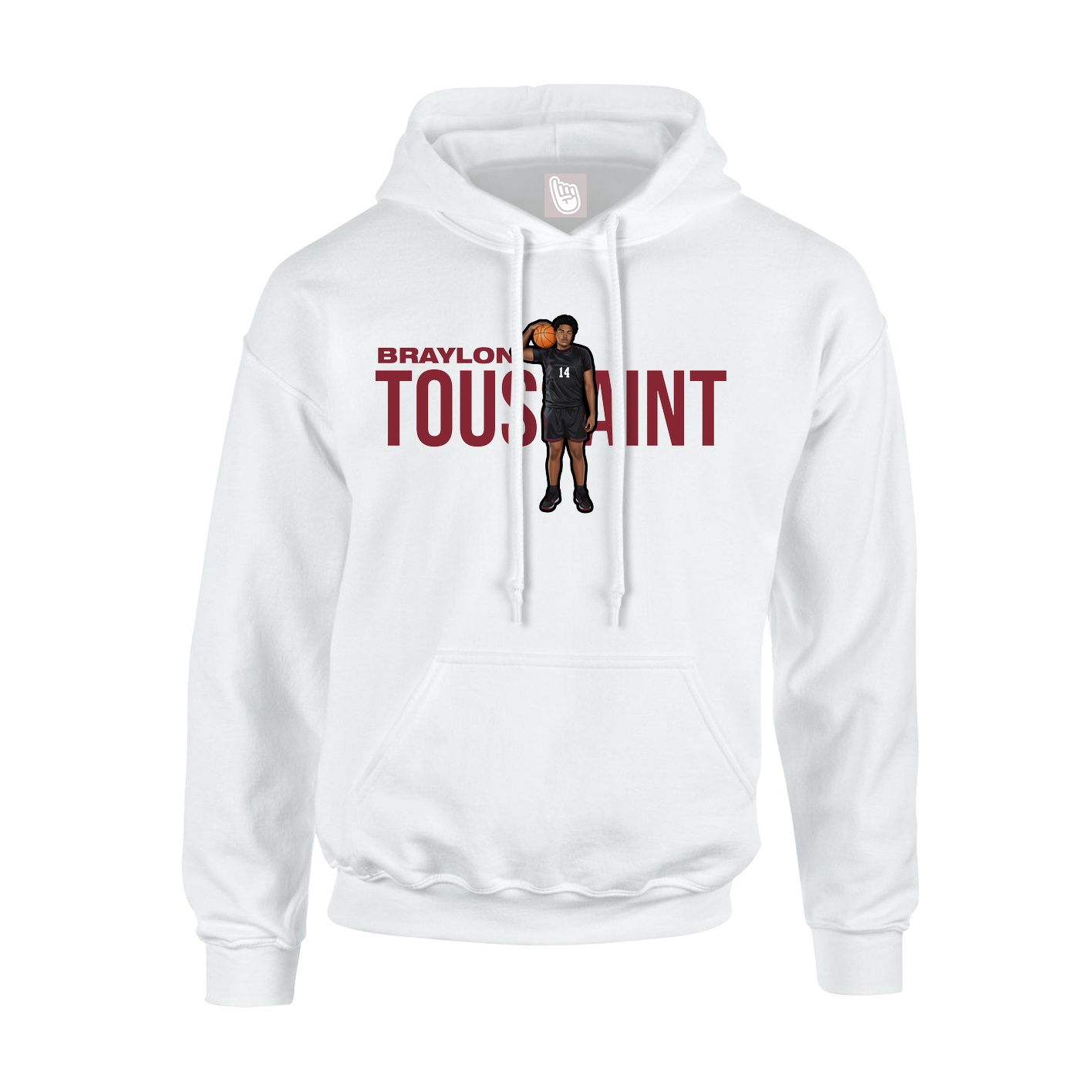 Youth Hoodie — Player Name in White
