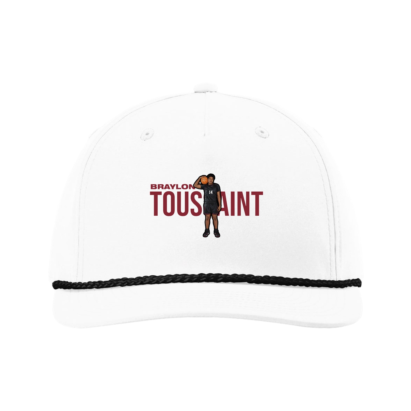 Five-Panel Classic Rope Cap — Player Name in White