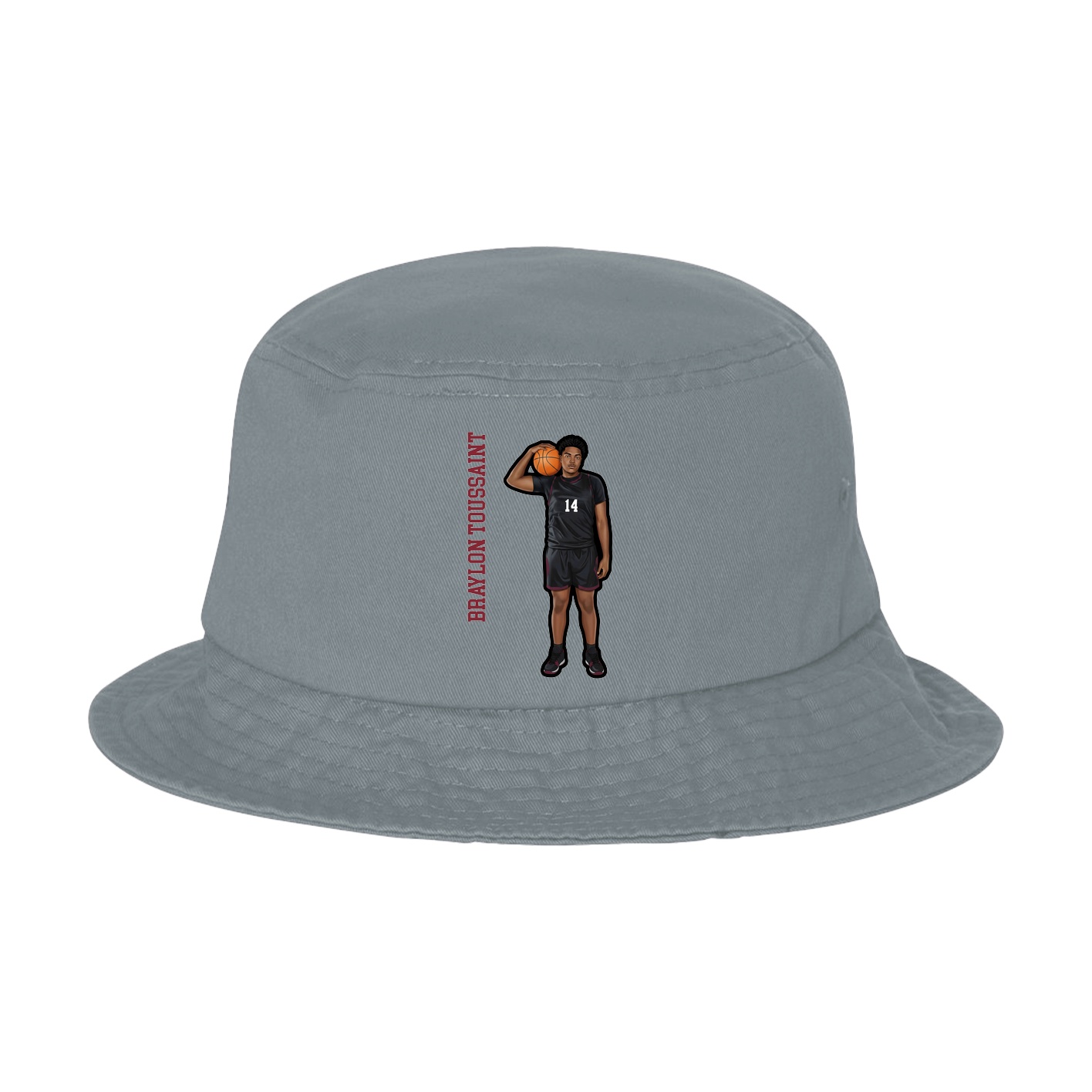 Bucket Cap — Name Vertical in Grey