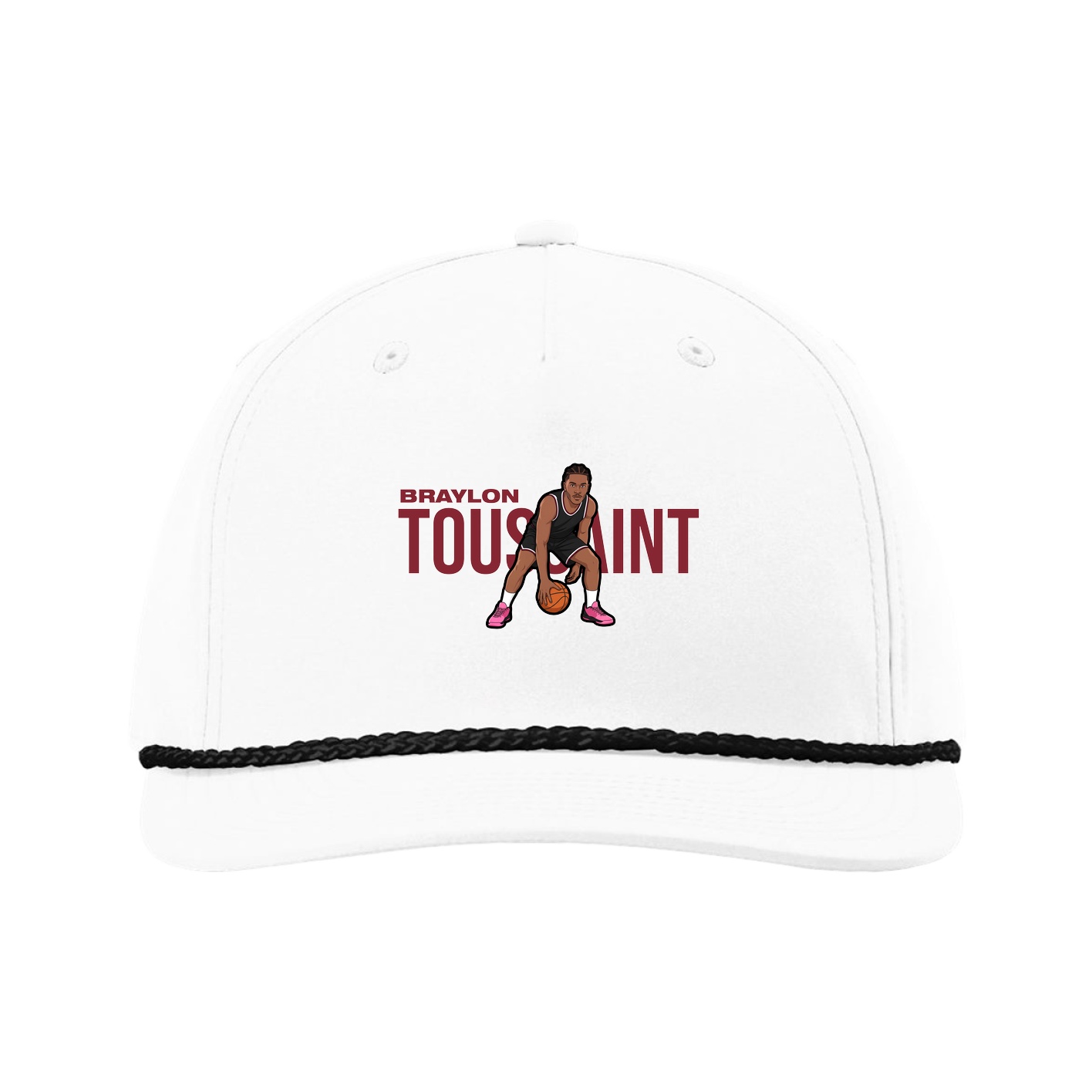 Five-Panel Classic Rope Cap — Player Name in White
