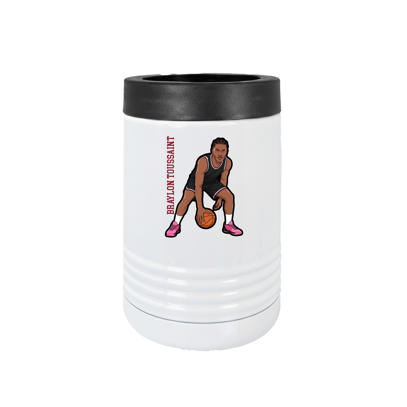 Beverage Holder — Name Vertical in White