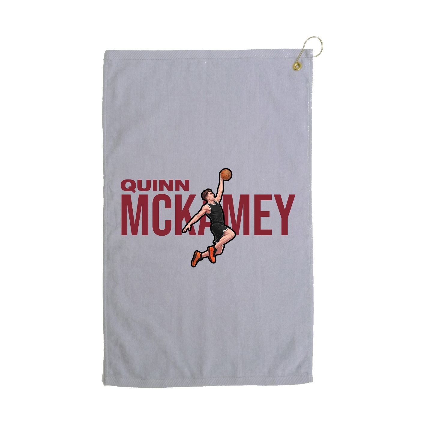 Golf Towel — Player Name in Grey