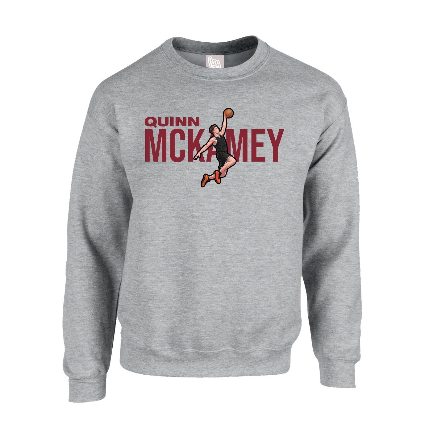 Fleece Crew — Player Name in Grey