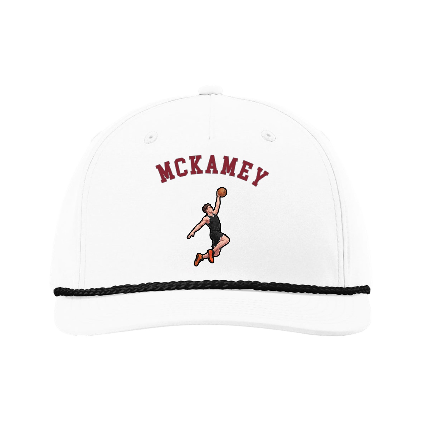 Five-Panel Classic Rope Cap — Shirsey Arch in White