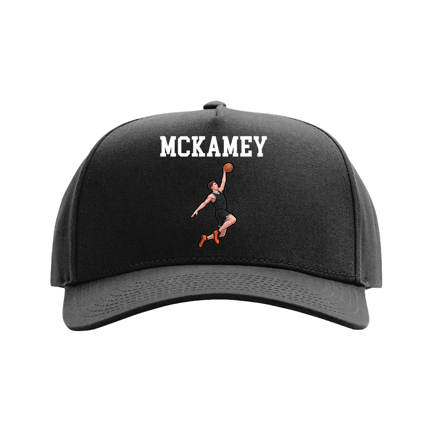 Full Fabric Five-Panel Champ Cap — Shirsey in Black