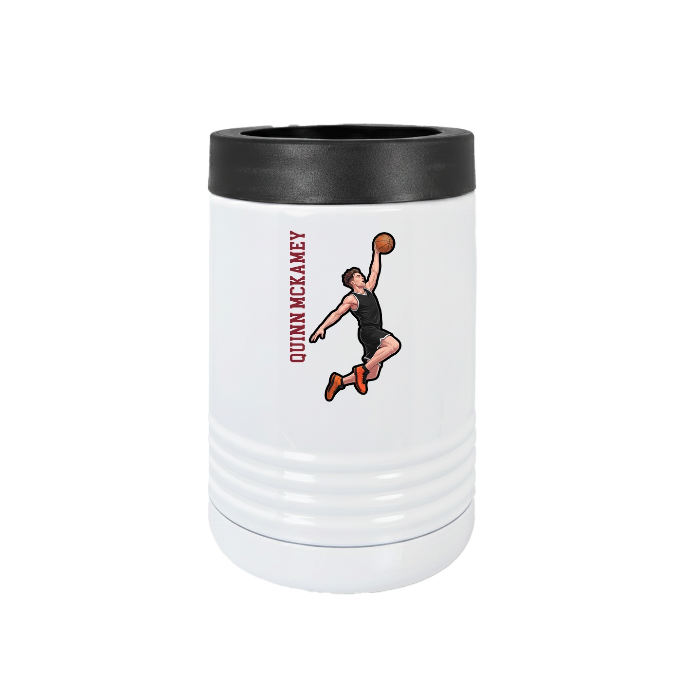 Beverage Holder — Name Vertical in White
