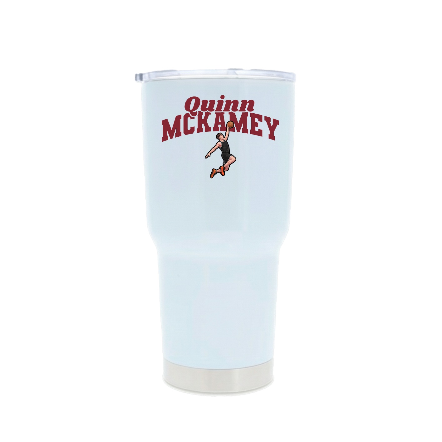 30oz Stainless Steel Tumbler — Signature Arch in White