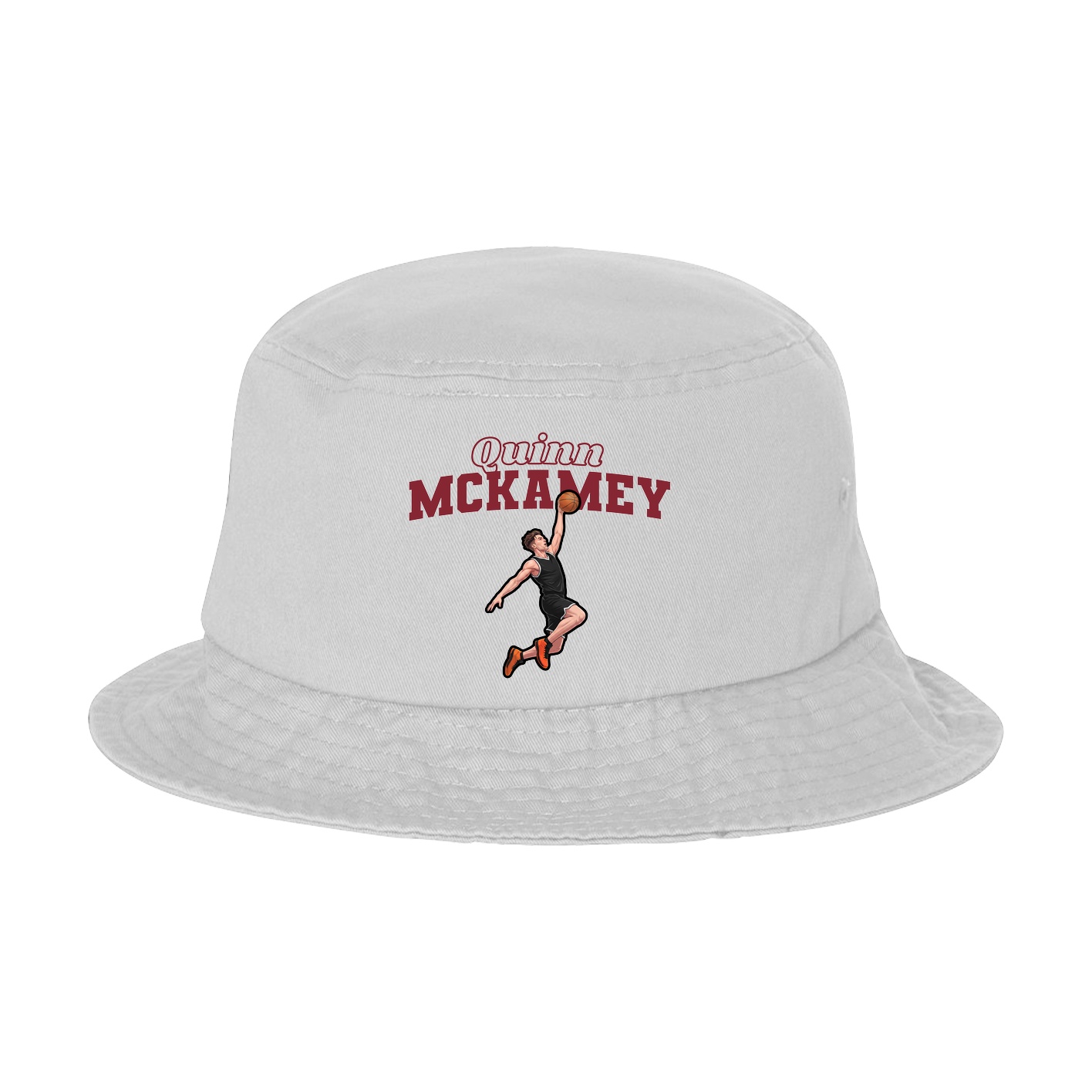 Bucket Cap — Name Arch in White