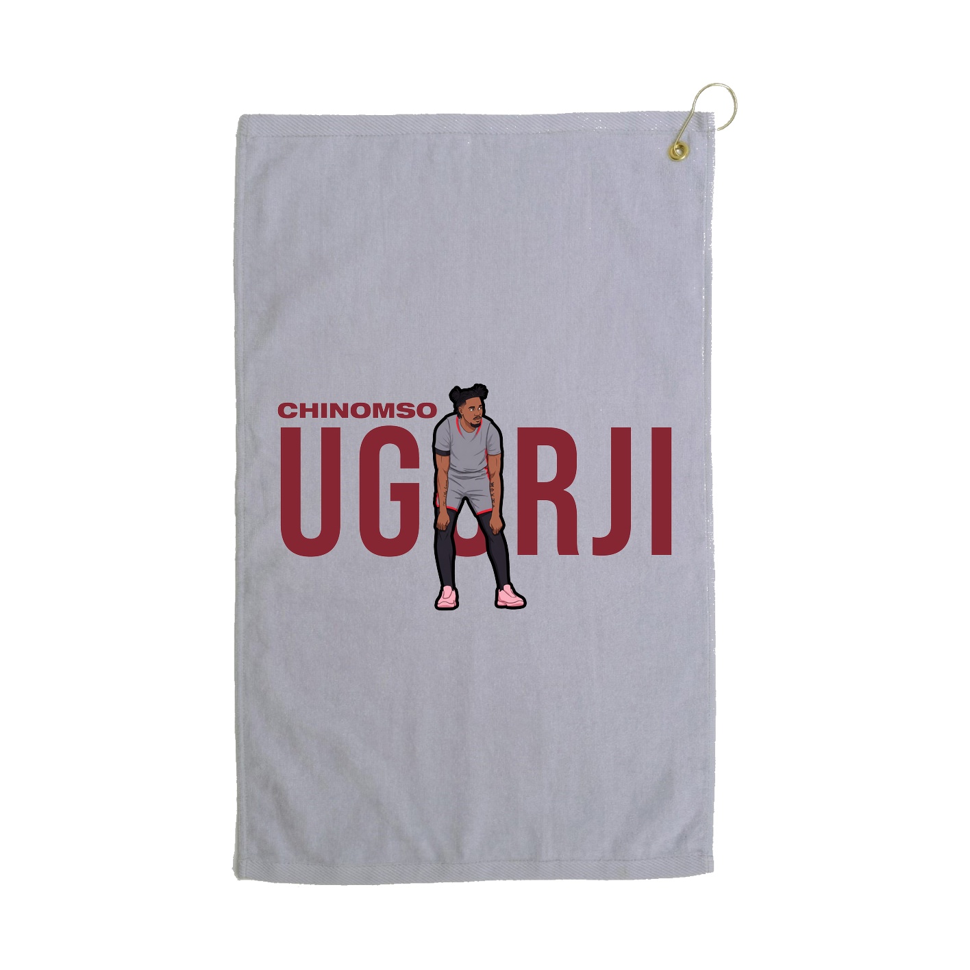Golf Towel — Player Name in Grey