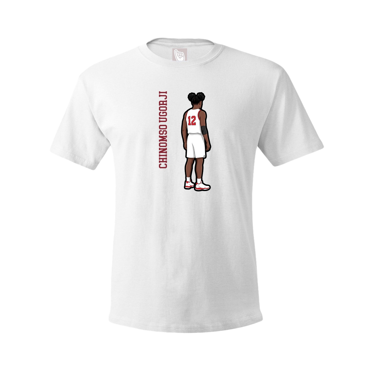 Tee — Name Vertical in White