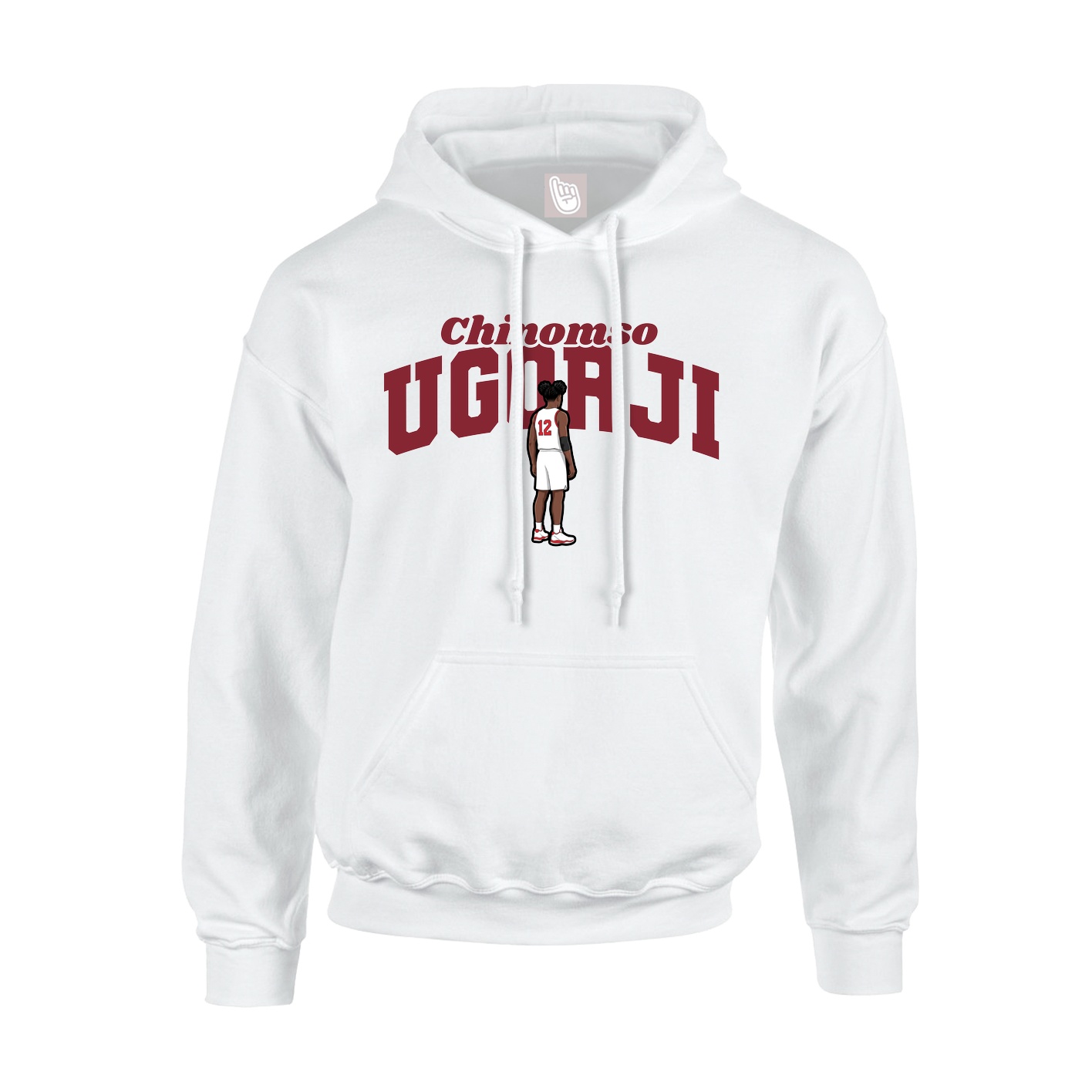 Hoodie — Signature Arch in White