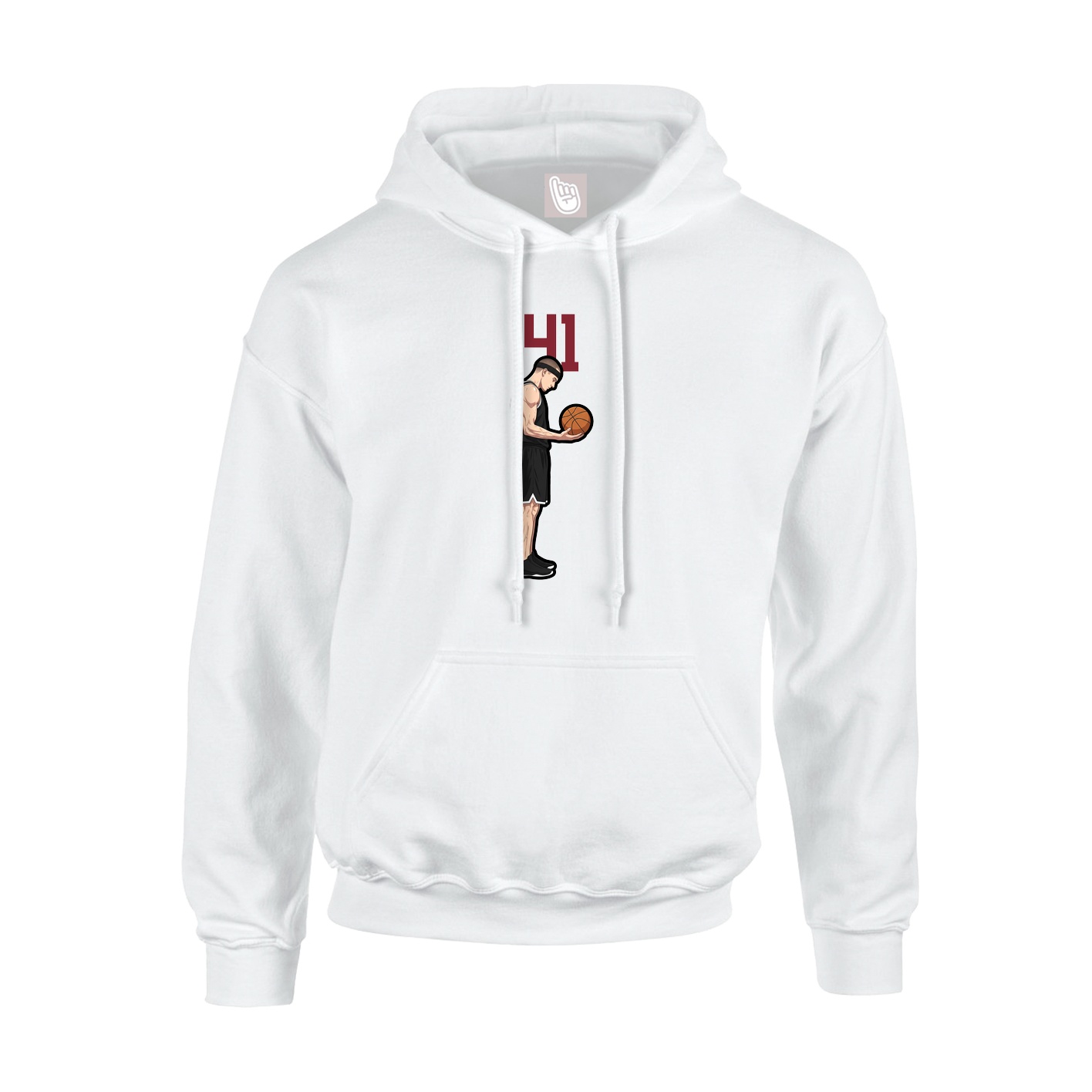 Hoodie — Number Top in White
