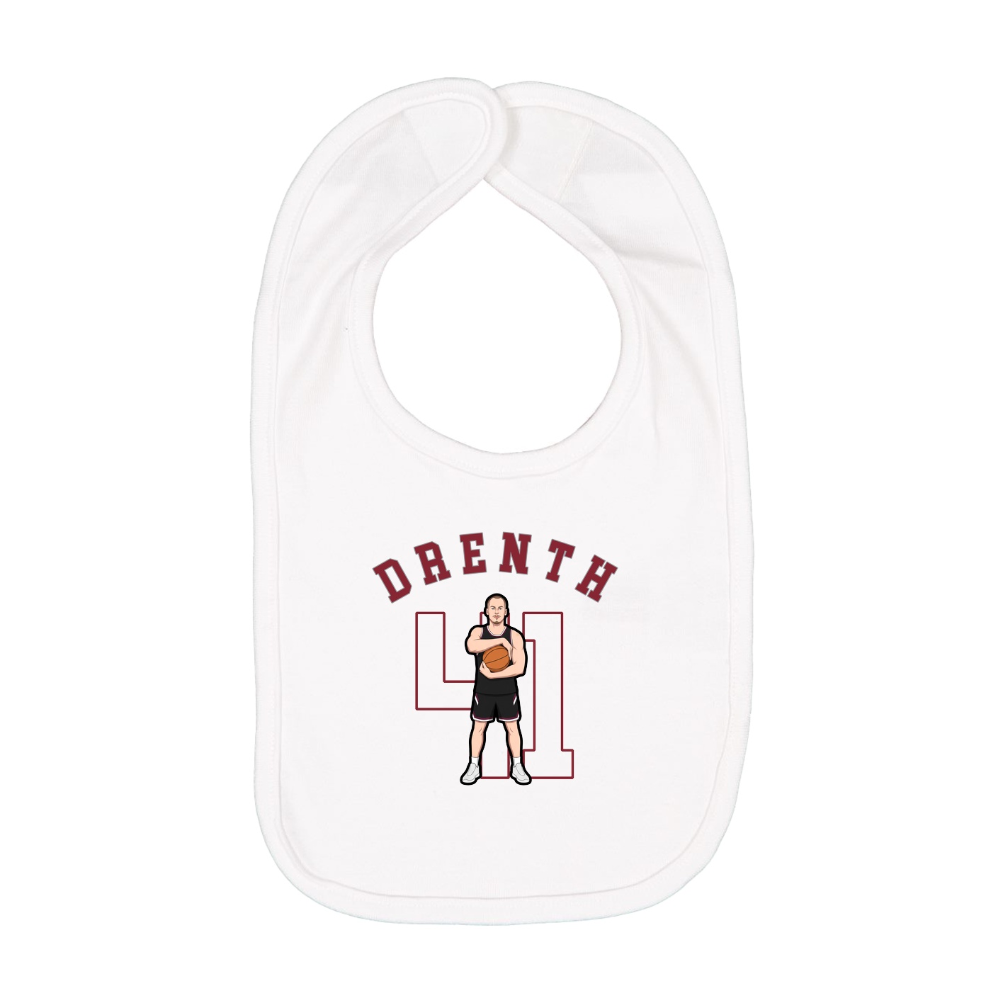 Infant Bib — Shirsey Arch in White