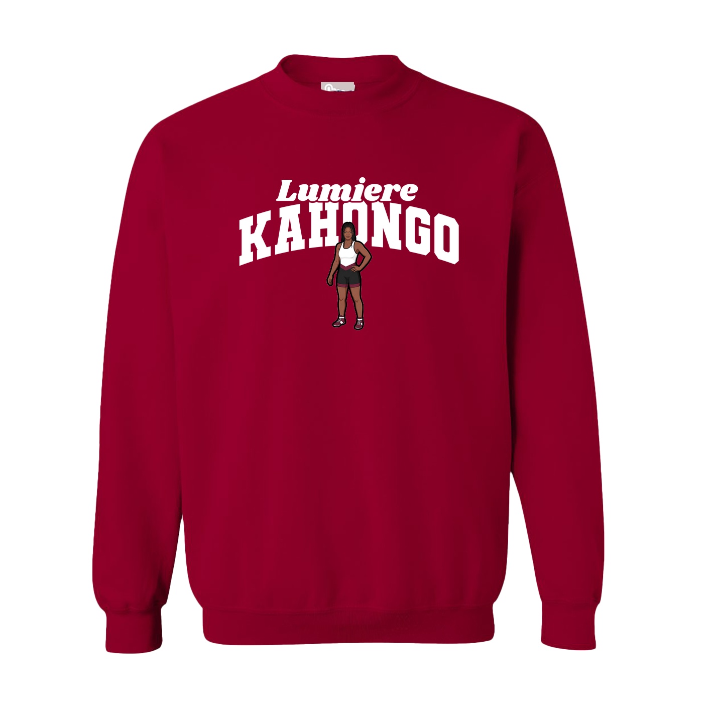 Fleece Crew — Signature Arch in Cardinal