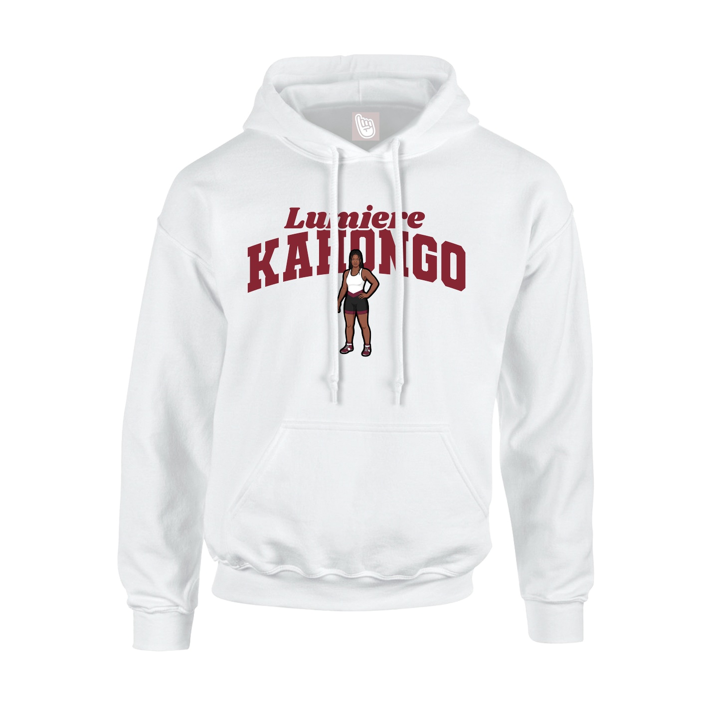 Youth Hoodie — Signature Arch in White