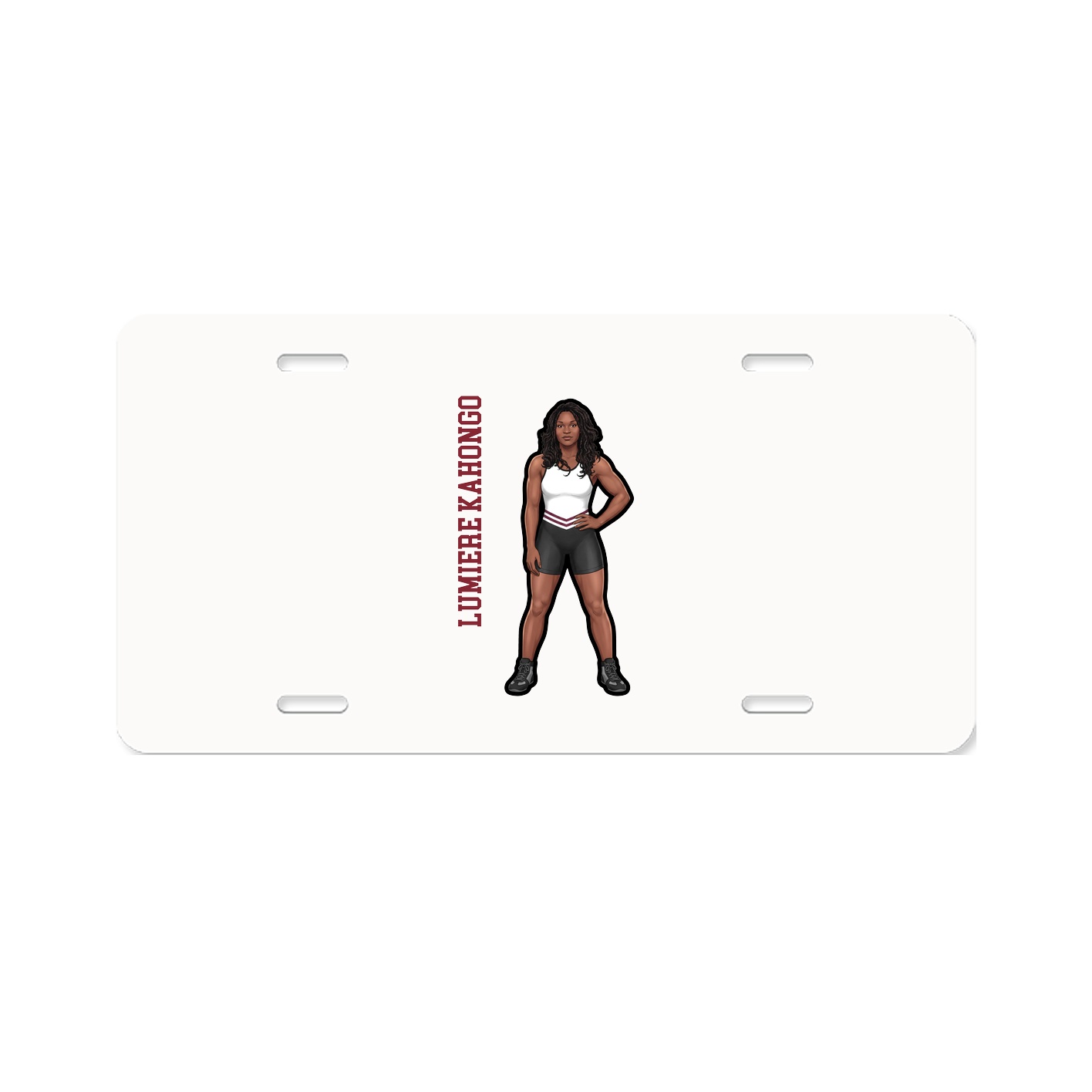 License Plate — Name Vertical in Classic