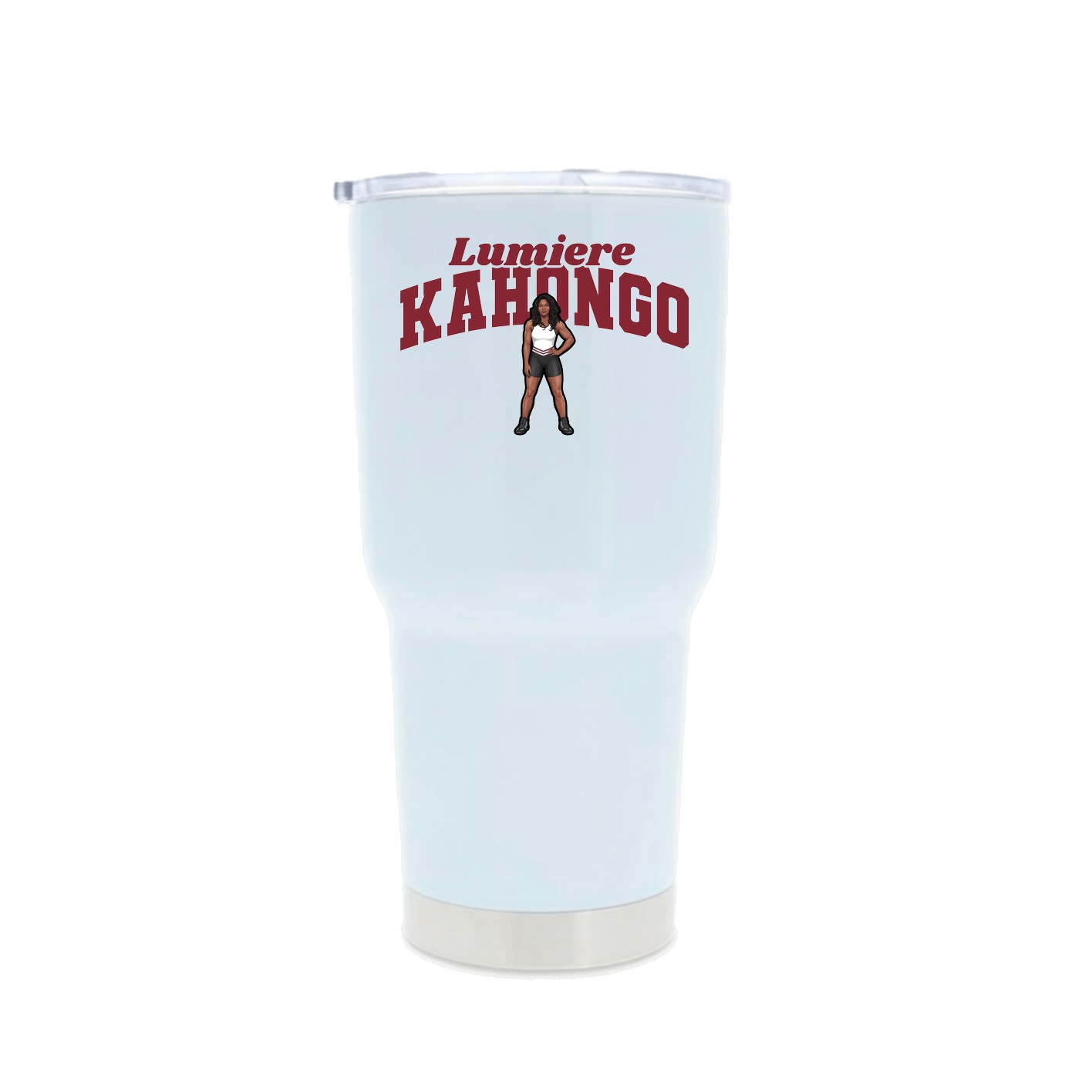 30oz Stainless Steel Tumbler — Signature Arch in White