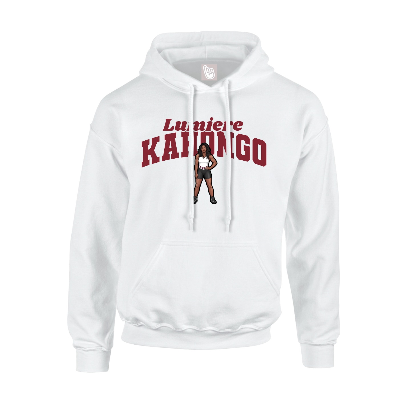 Youth Hoodie — Signature Arch in White