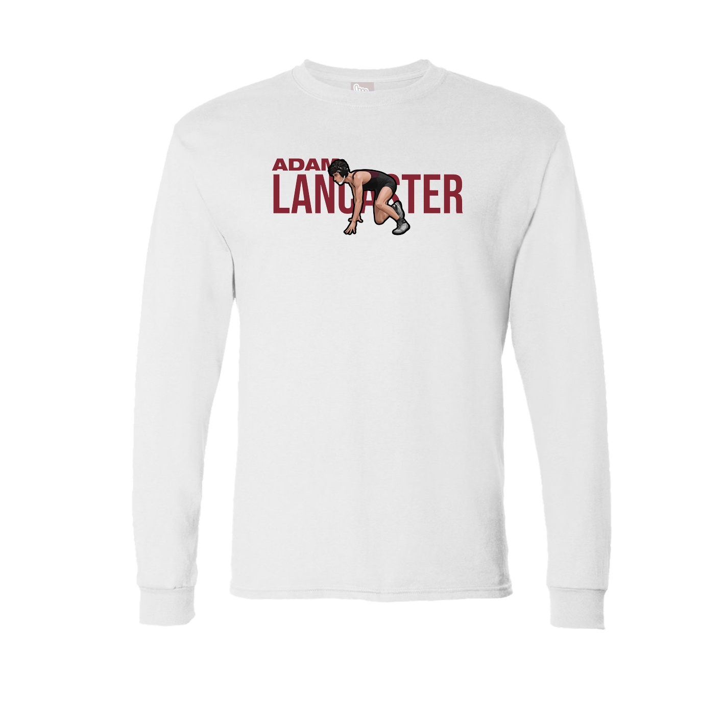 Long Sleeve Tee — Player Name in White