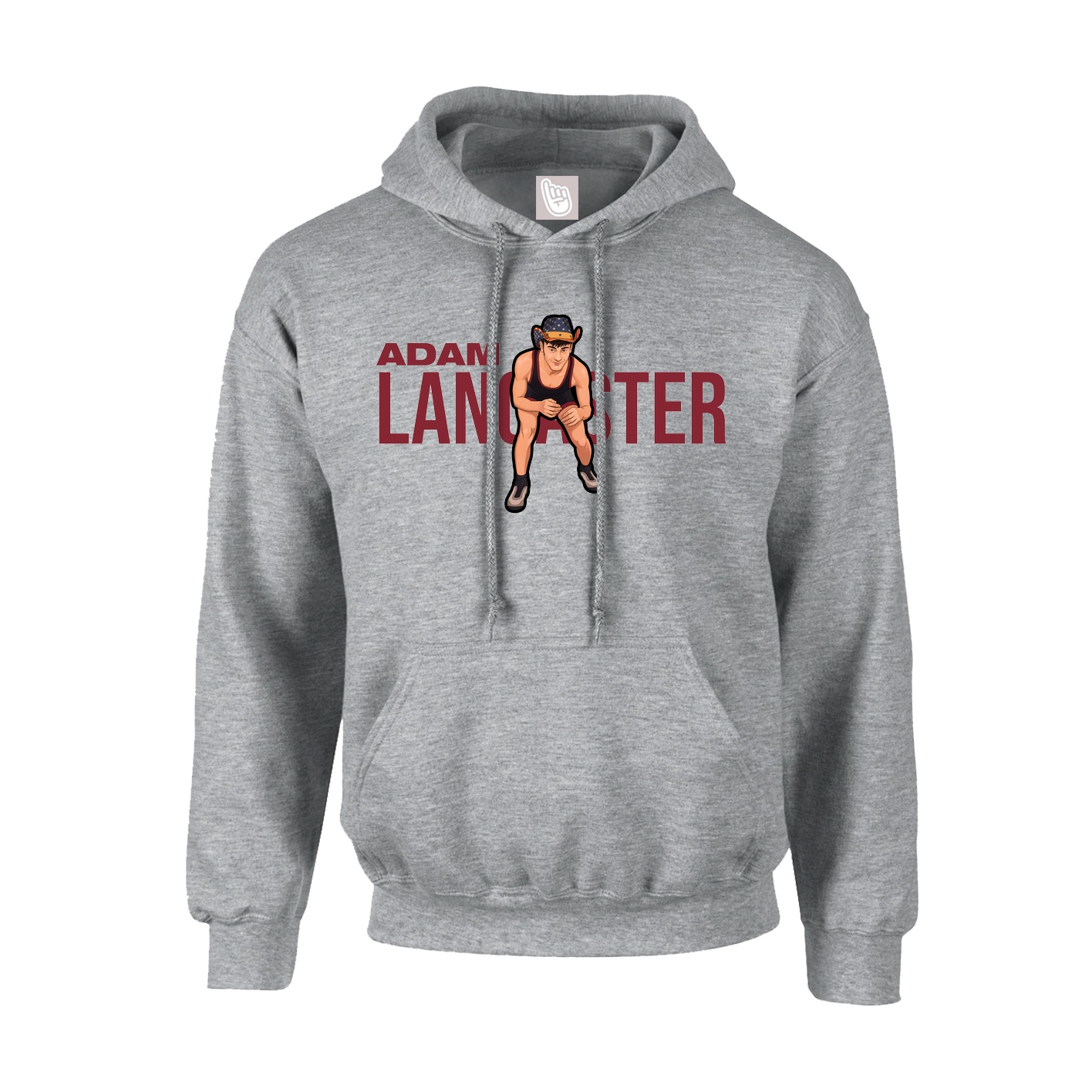 Hoodie — Player Name in Grey