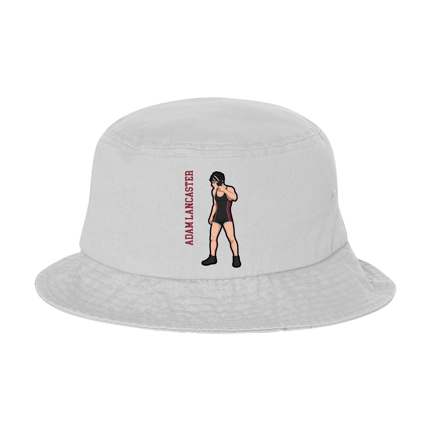 Bucket Cap — Name Vertical in White