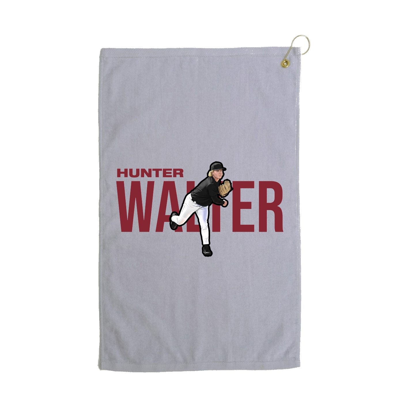 Golf Towel — Player Name in Grey