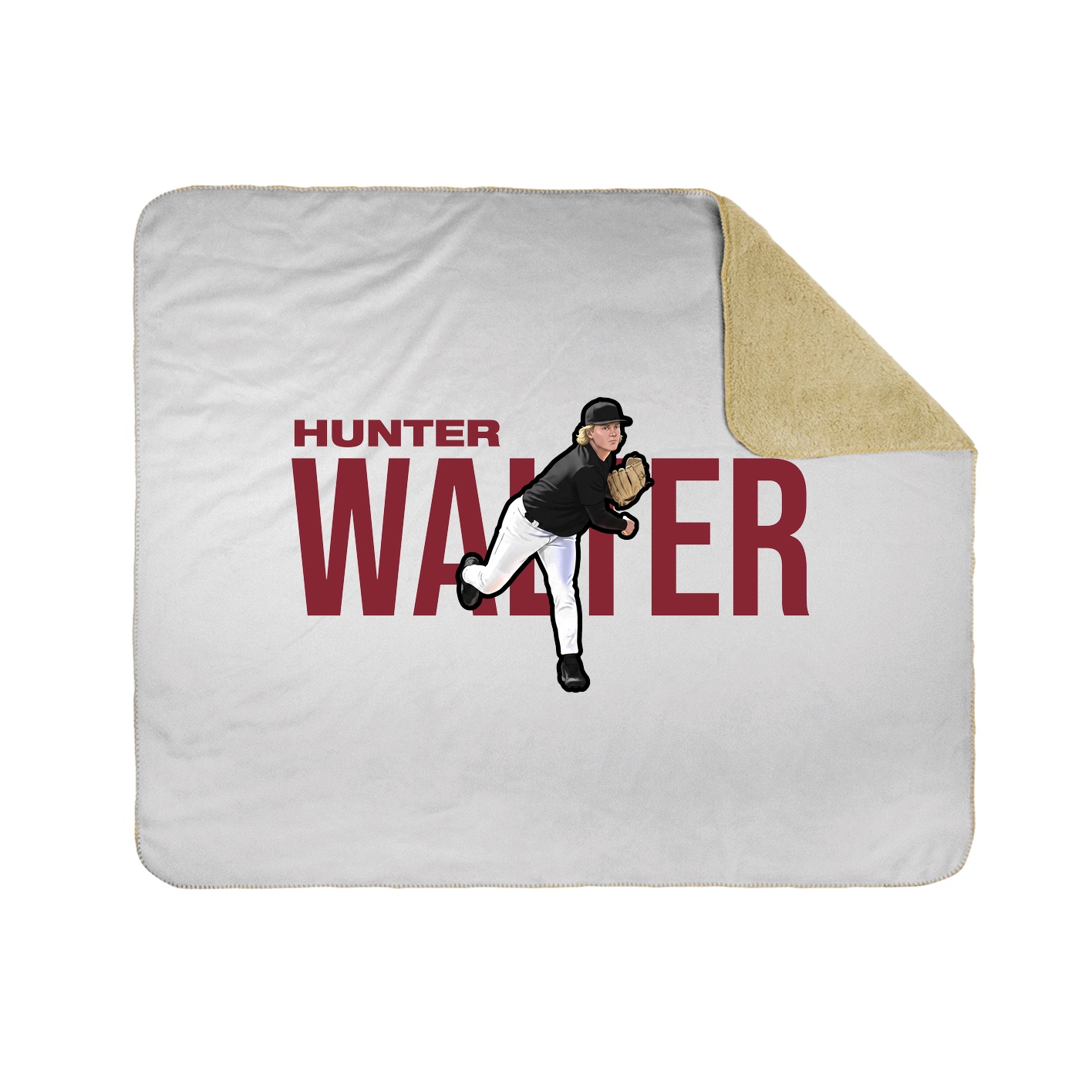 Throw Blanket — Player Name in White