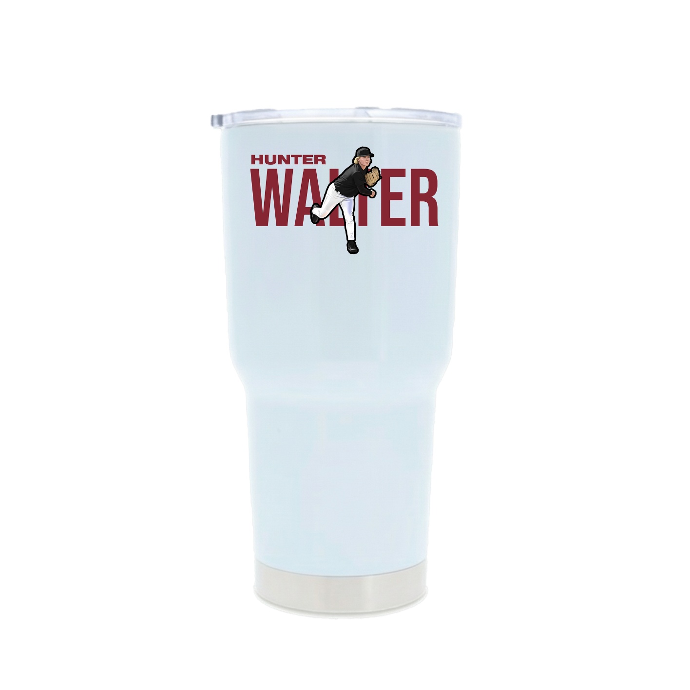 30oz Stainless Steel Tumbler — Player Name in White