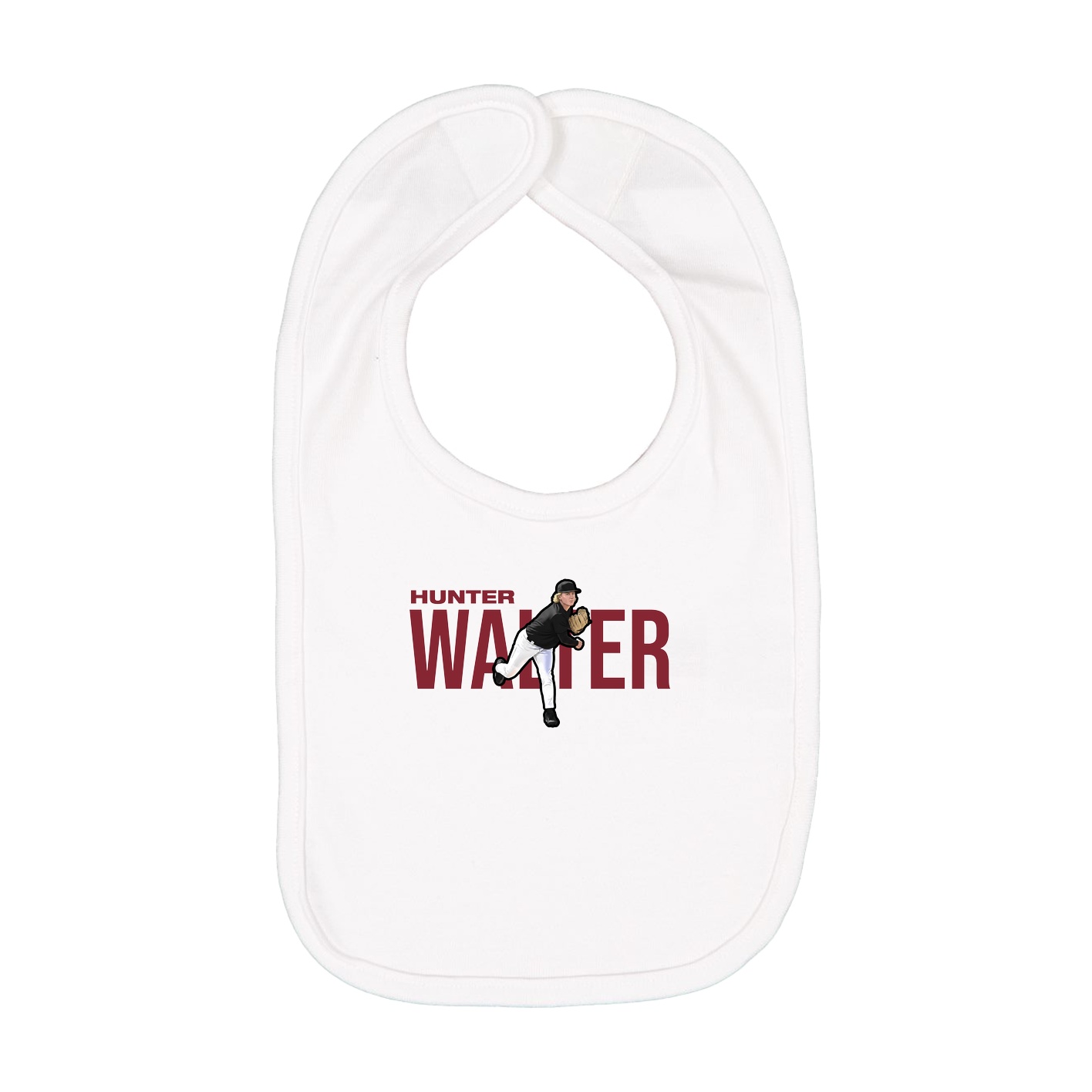 Infant Bib — Player Name in White