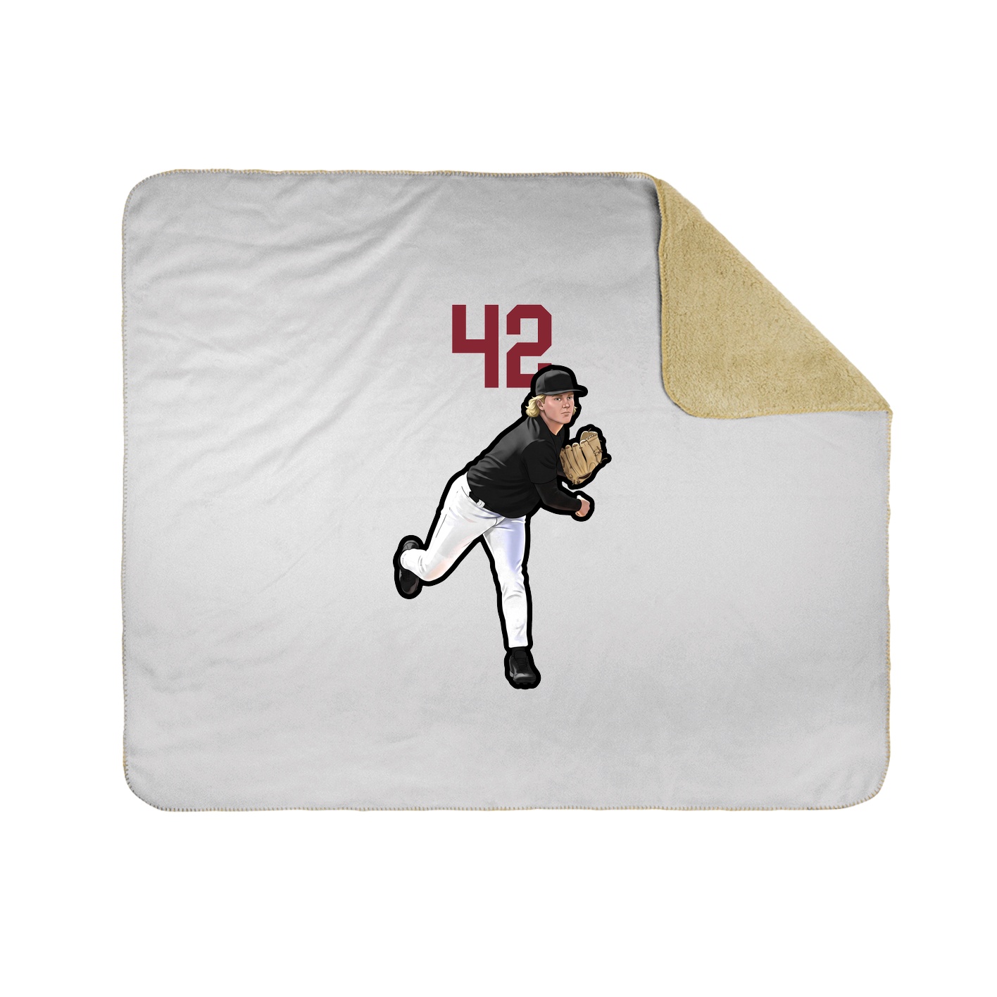 Throw Blanket — Number Top in White