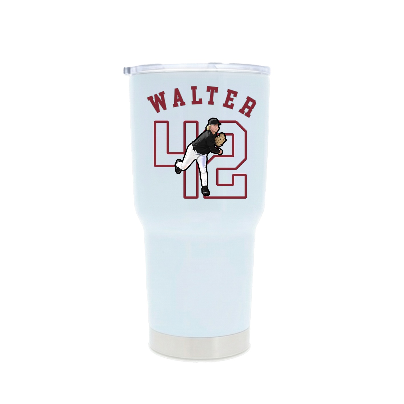 30oz Stainless Steel Tumbler — Shirsey Arch in White