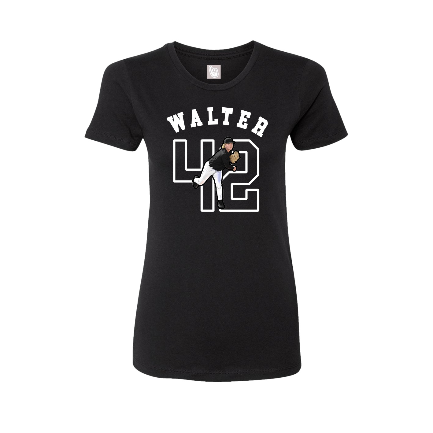 Fitted Women's Tee — Shirsey Arch in Black