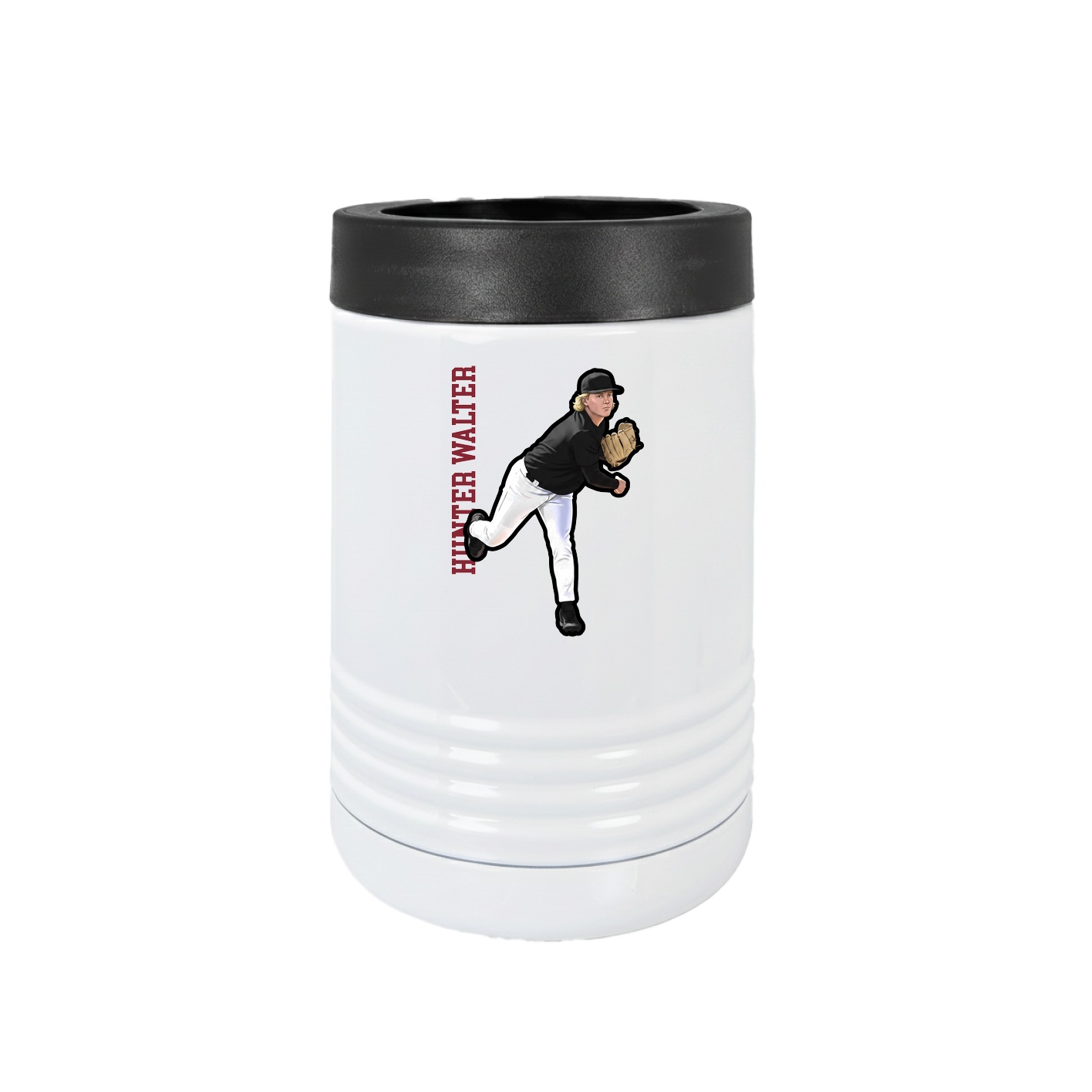 Beverage Holder — Name Vertical in White