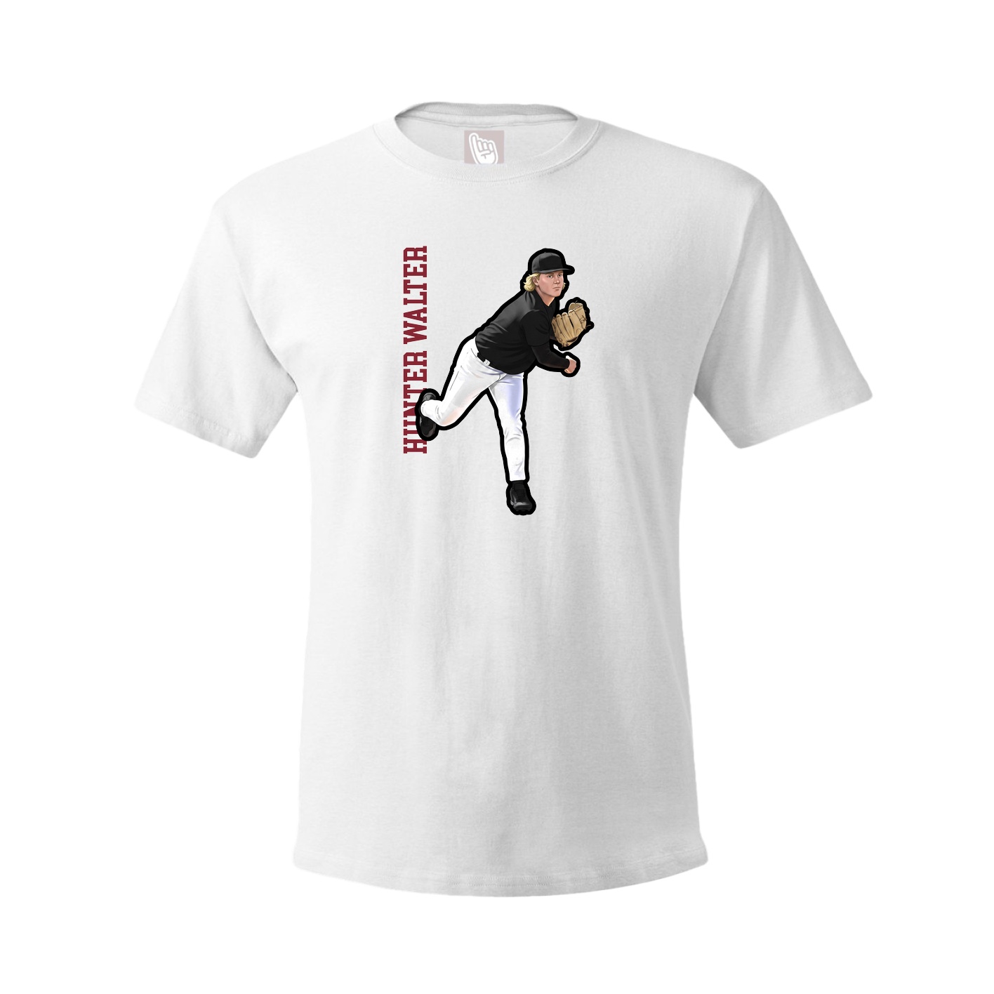 Tee — Name Vertical in White