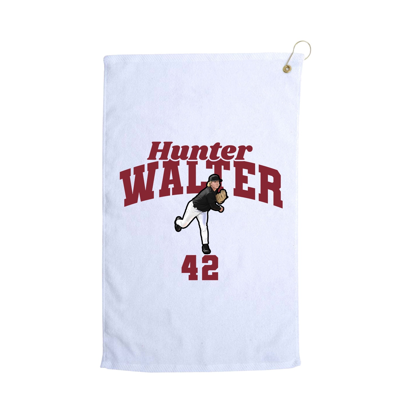 Golf Towel — Signature Arch in White