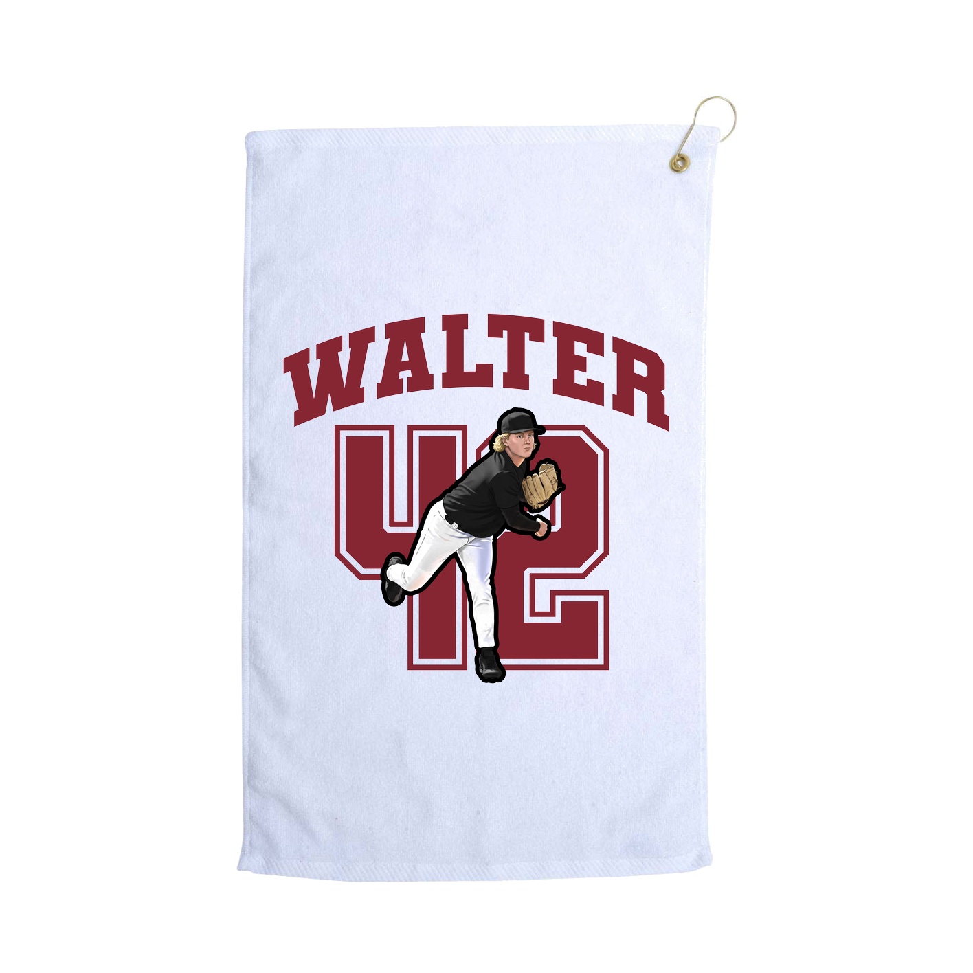 Golf Towel — Number in White