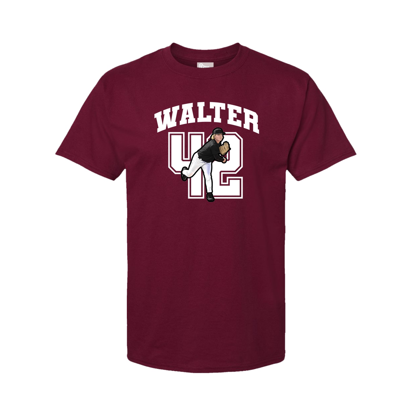 Youth Tee — Number in Cardinal