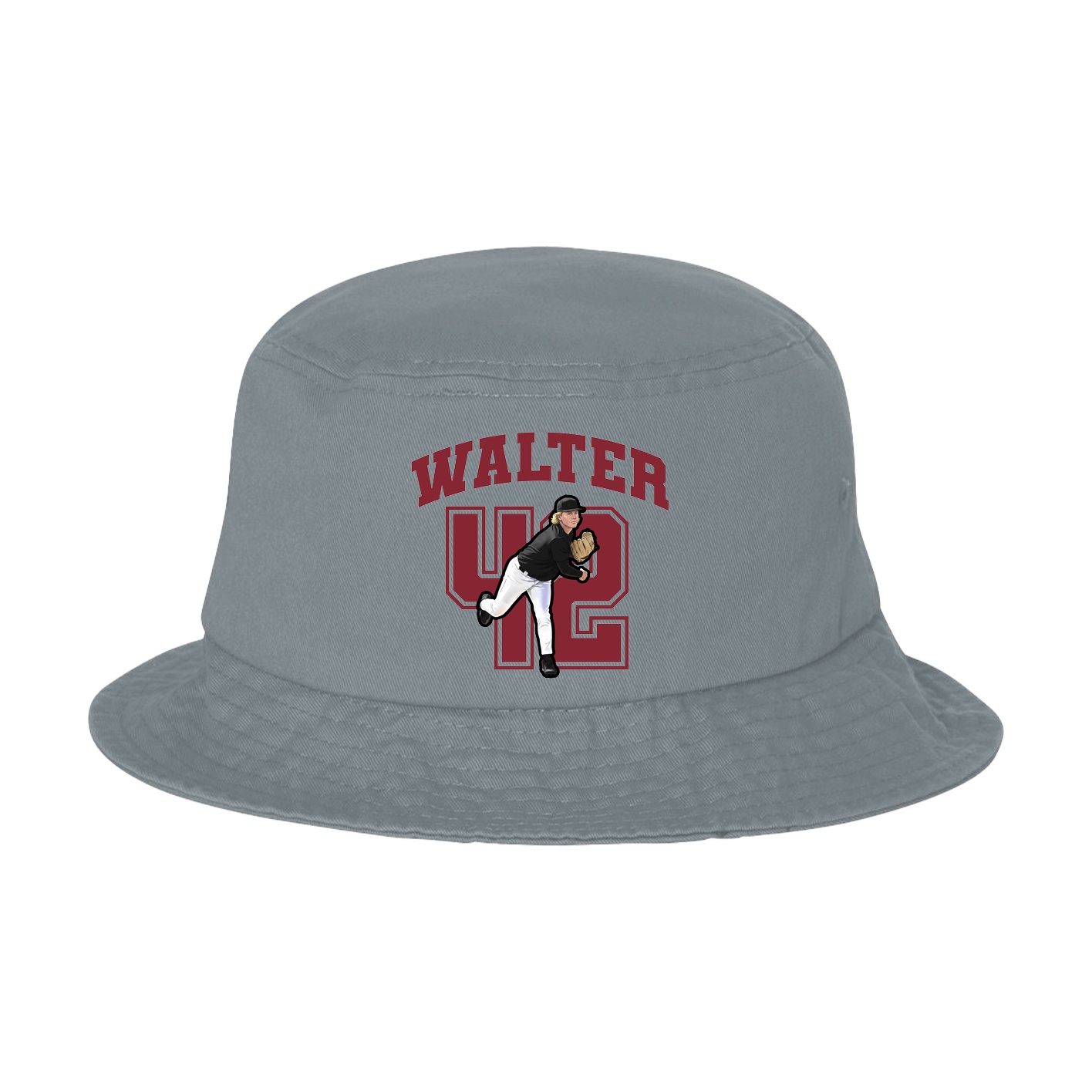Bucket Cap — Number in Grey